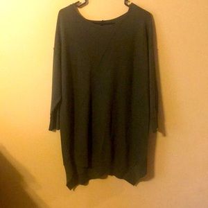 Hannah large olive green tunic with 3/4 length sleeves